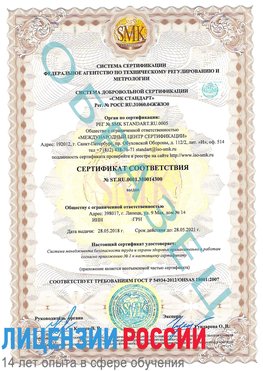 Образец сертификата соответствия Тарко-сале Сертификат OHSAS 18001